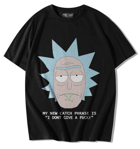 T shirt rick and morty anime sérigraphie avec de bonne qualité Maroc