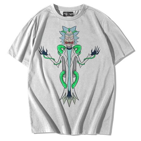 t-shirt rick and morty anime serigraphie