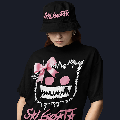 T-SHIRT SALGOATA ROSE Avec Chapeau Bob