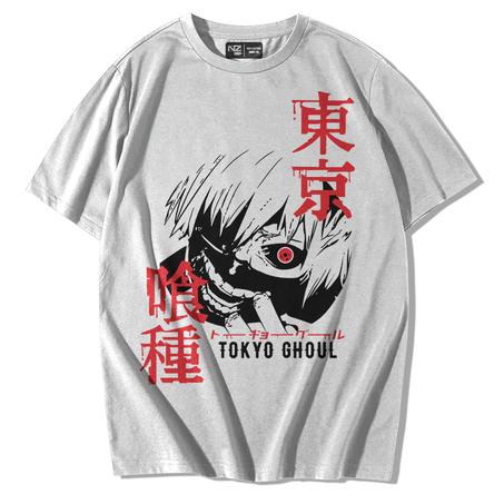 T shirt tokyo ghoul anime sérigraphie avec de bonne qualité Maroc