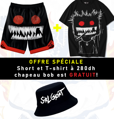 Short et Tshirt Noir