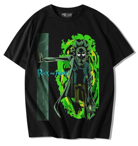 T shirt rick and morty anime sérigraphie avec de bonne qualité Maroc