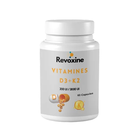 Vitamines D3 + K2 – 200 UI / 3000 UI – 60 capsules