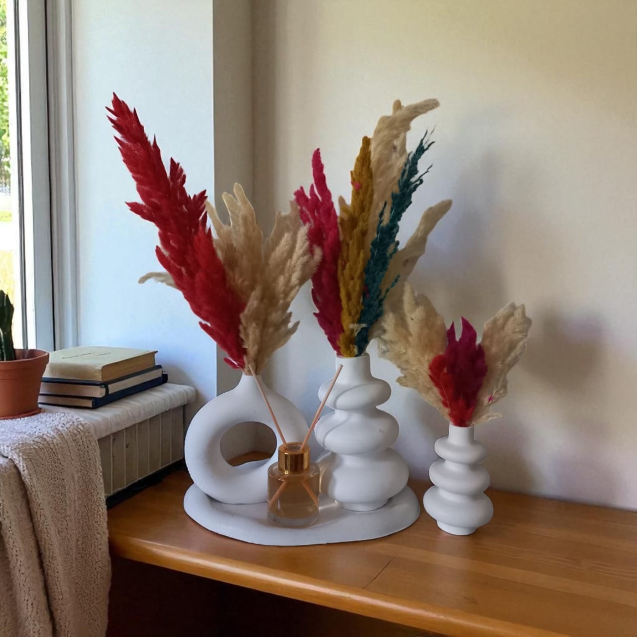 pack  Diffuseur- 2vase et plateau nuage plus vase tourbillon offert