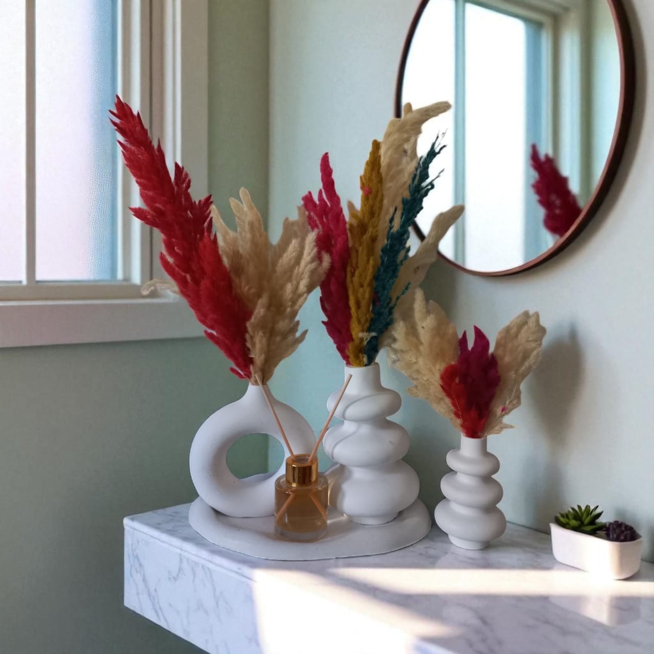 pack  Diffuseur- 2vase et plateau nuage plus vase tourbillon offert