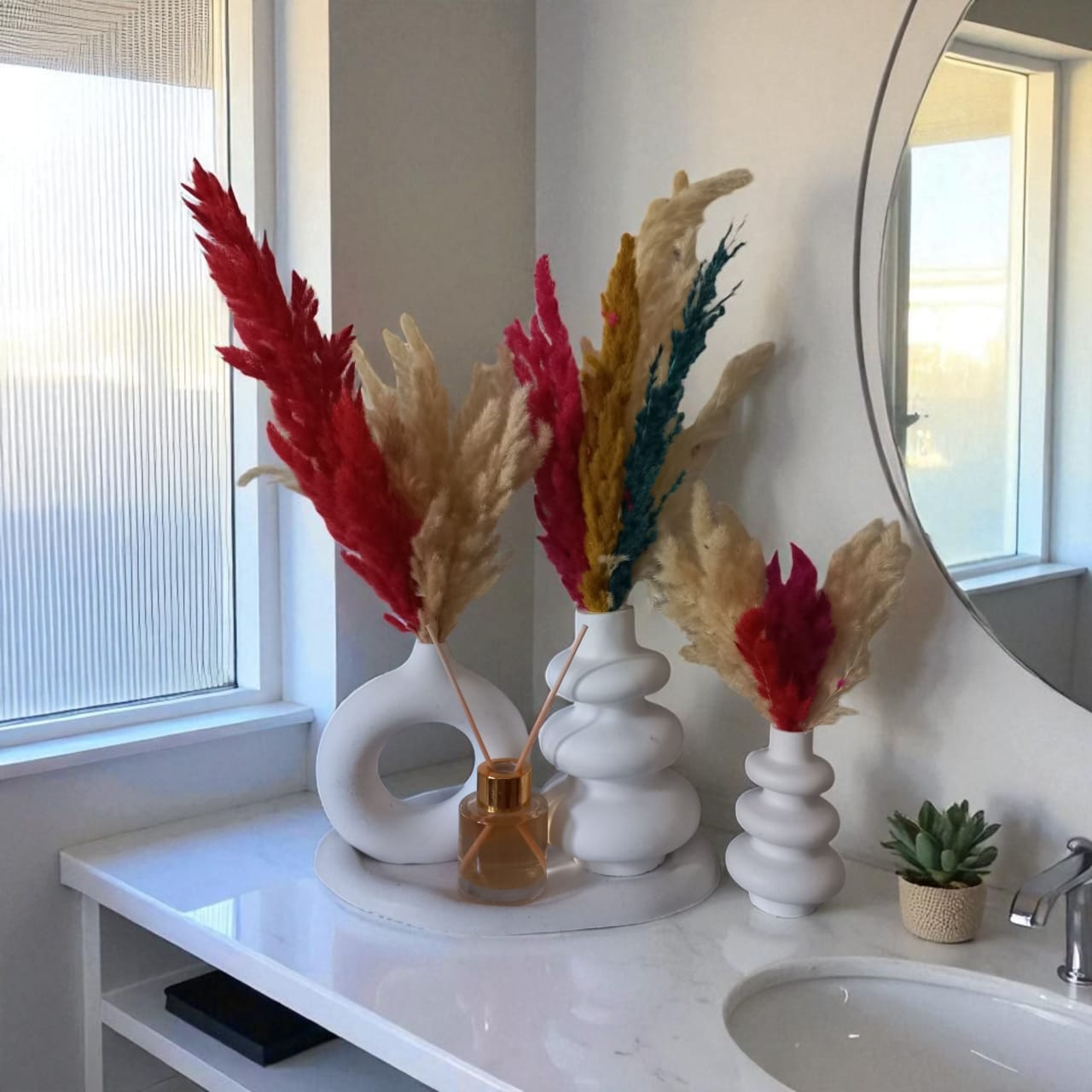 pack  Diffuseur- 2vase et plateau nuage plus vase tourbillon offert