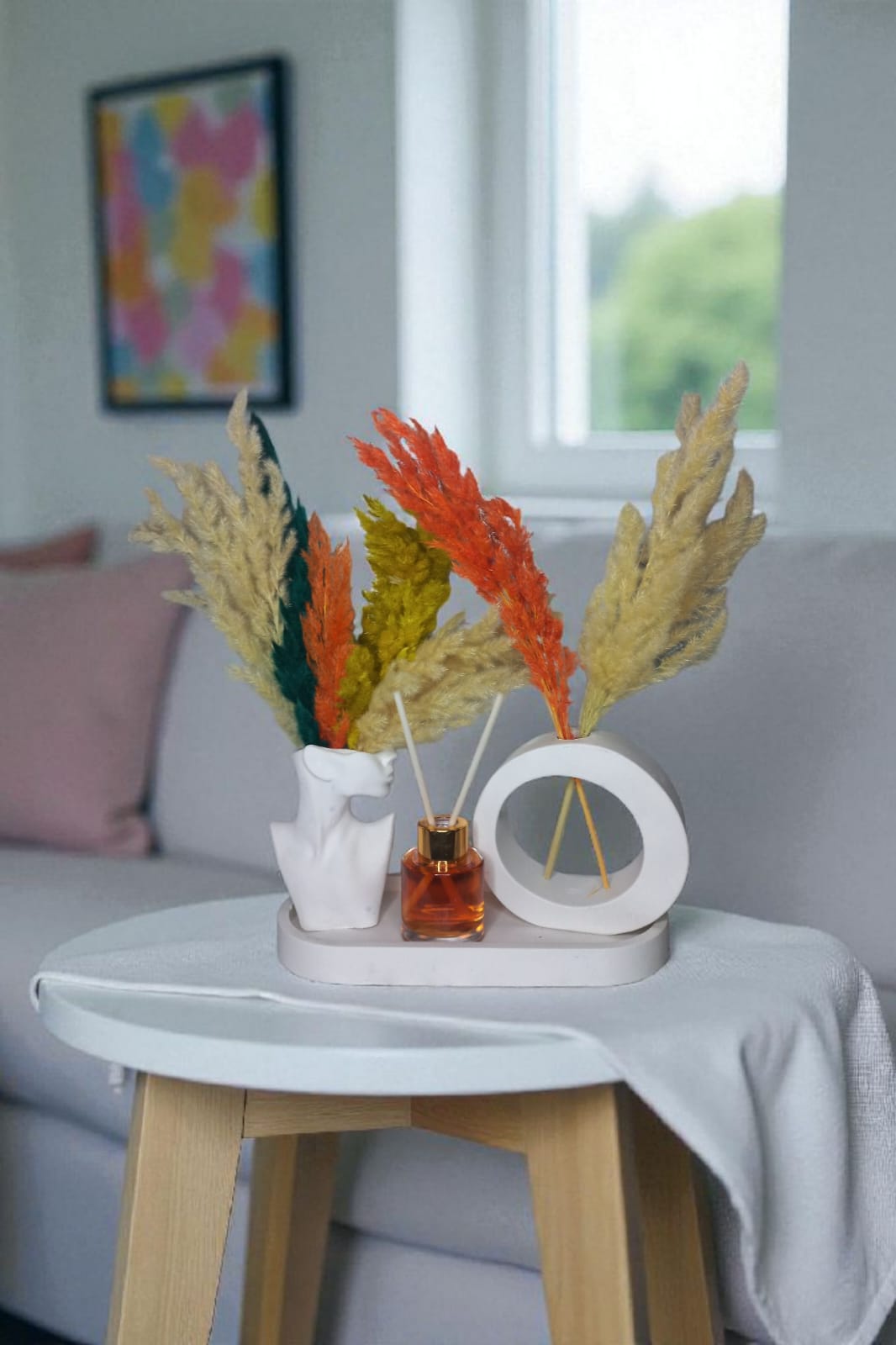 pack  Diffuseur deux vases cercle et statue