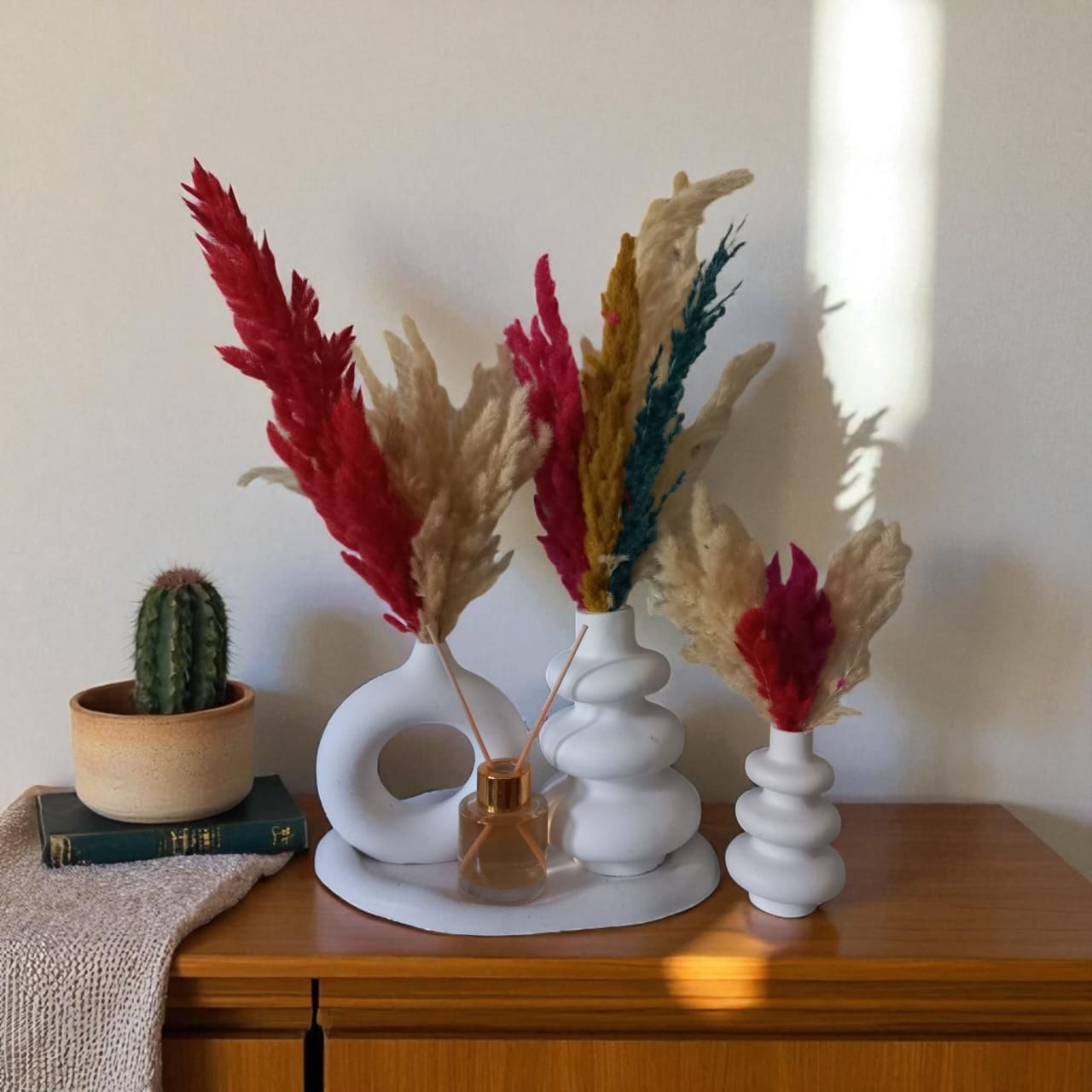 pack  Diffuseur- 2vase et plateau nuage plus vase tourbillon offert