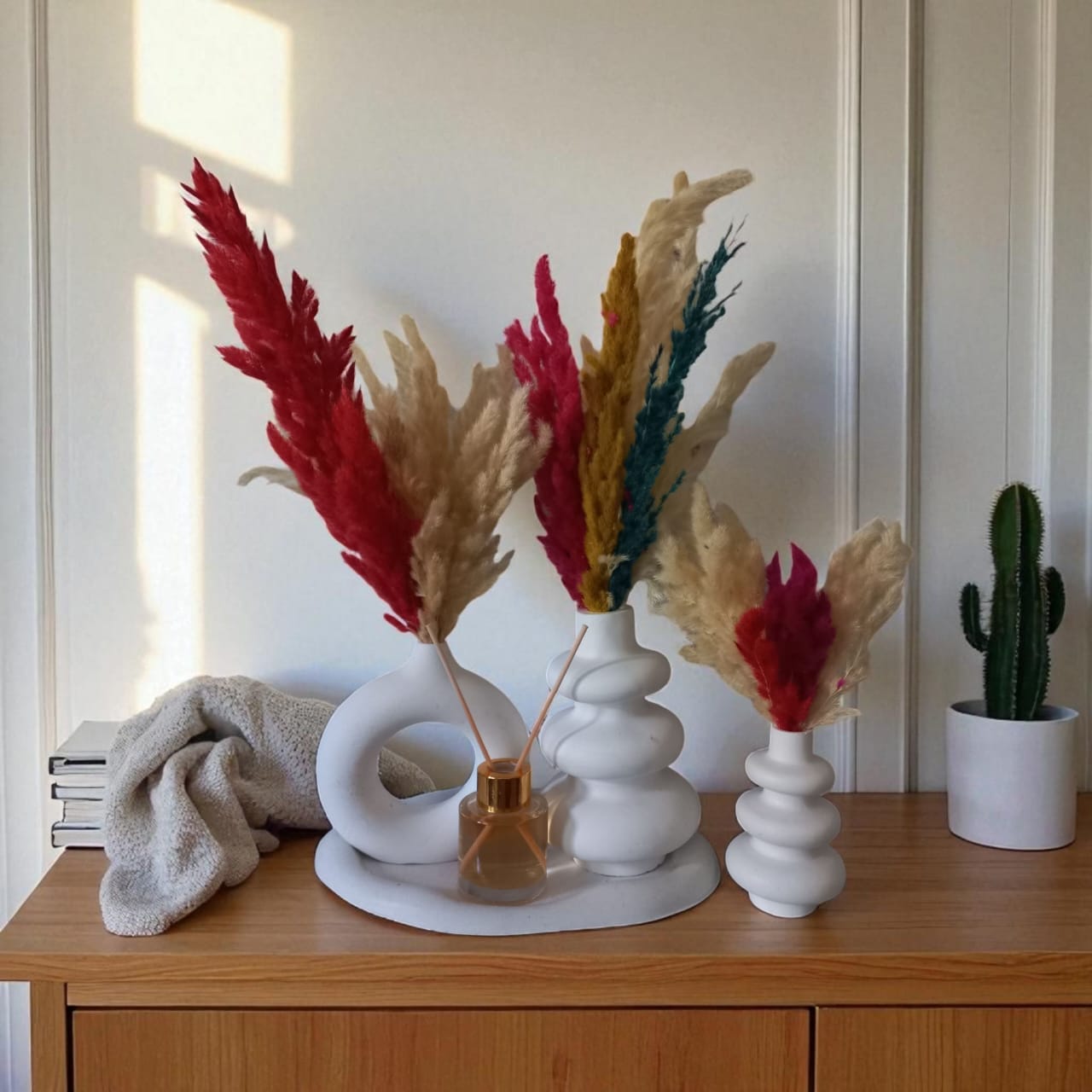 pack  Diffuseur- 2vase et plateau nuage plus vase tourbillon offert