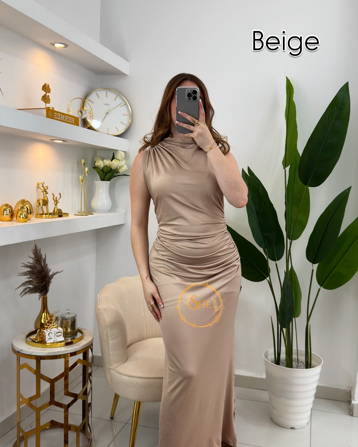 Robe Plisse Sans Manche