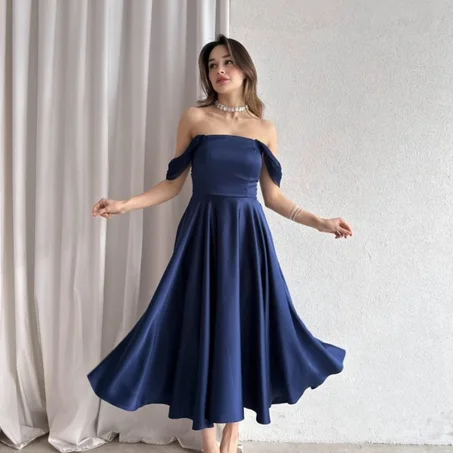 Robe de soirée en satin