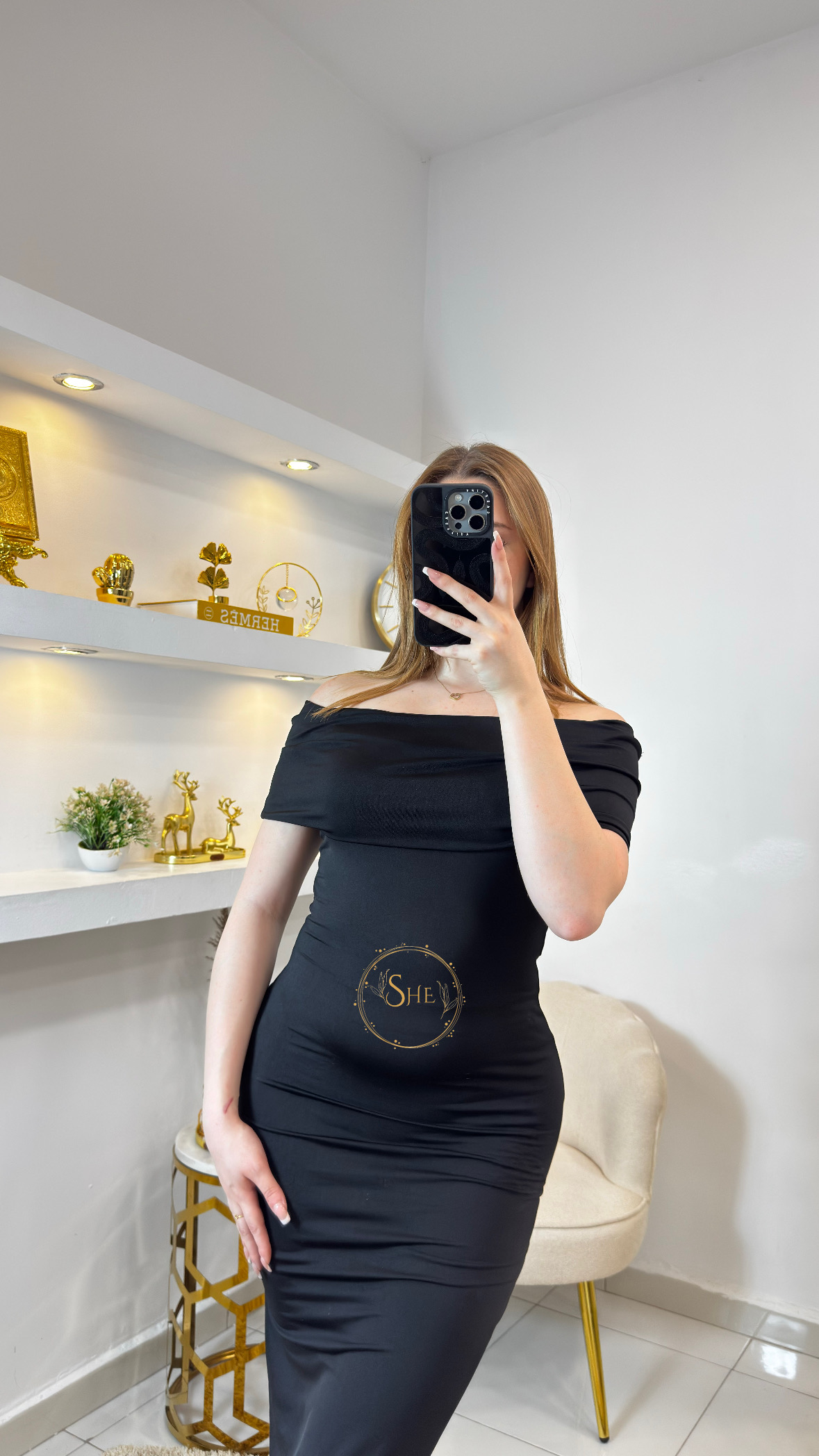 Robe Off Shoulders sans manche