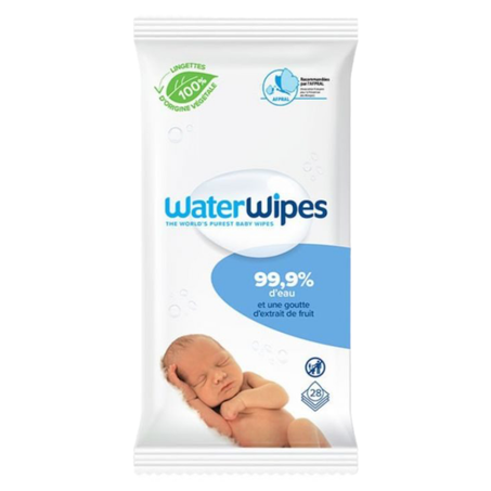 WATERWIPES LINGETTES BEBE 28 UNITES