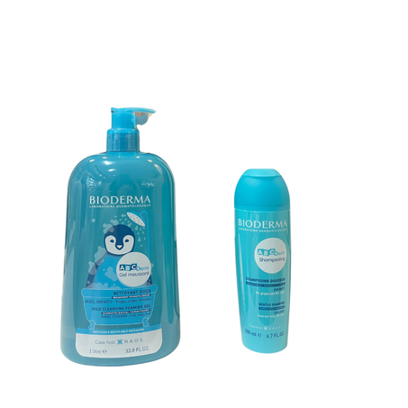 BIODERMA ABC DERM PACK GEL MOUSSANT 1L+SHAMPOOING 200 ML + TOTE BAG