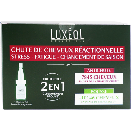 Luxéol Chute de Cheveux Réactionnelle Protocole 2 en 1