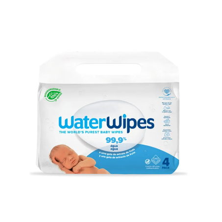 WaterWipes Lingettes Pures Lot de 4