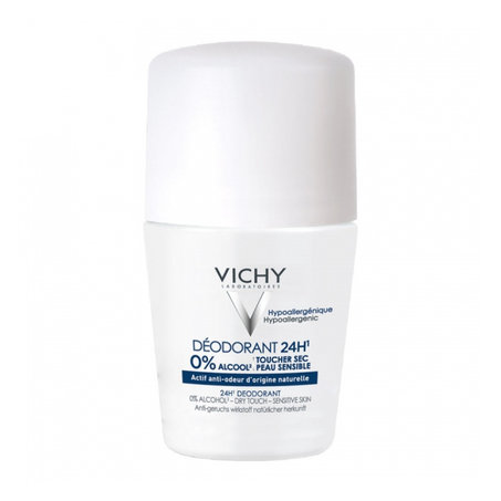 VICHY DEODORANT ROLL-ON 24H TOUCHER SEC PEAUX SENSIBLES 50ML