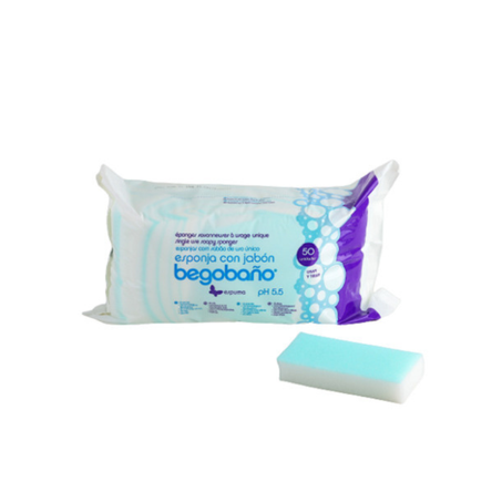Begobano eponge savonneuse 7.5*12 cm 50 unités