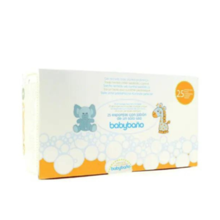 Begobano Eponge Savonneuse Baby Bano 25 unités