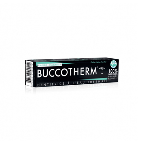 BUCCOTHERM BIO Dentifrice Blancheur 75ml – Eau Thermale + Charbon Actif