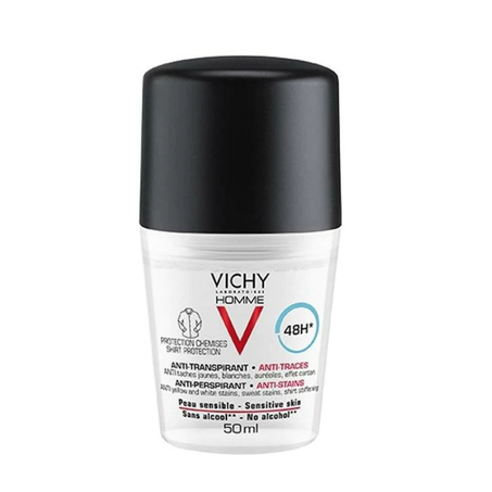 VICHY HOMME DEODORANT BILLE 48H ANTI-TRACES 50ML