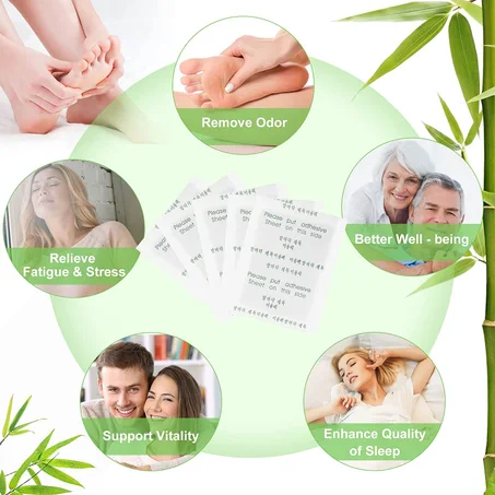 Premium Detox Foot Patches - Natural Herbal Foot & Body Care (Pack of 10 pieces)