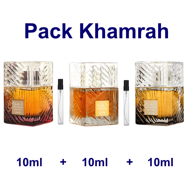 Pack Décantage Khamrah Classic 10ml + Qahwa 10ml + Dukhan 10ml