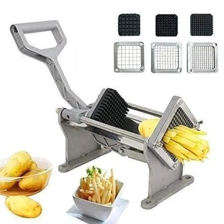 Coupe-frites professionnel avec 3 grilles et pied à ventouse - قاطع بطاطا احترافي مع 3 شبكات وقاعدة مطّاطية