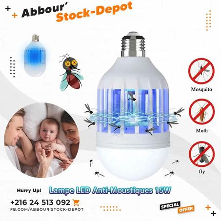 Lampe Led Anti-Moustique 15W - المصباح قاتل الحشرات 15 شمعة