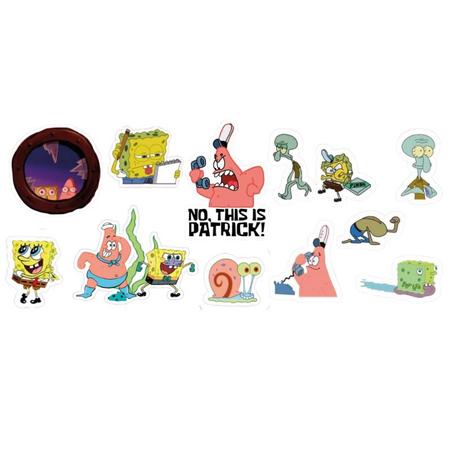 11 Stickers Sponge Bob Pack 4