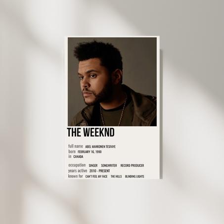 Poster The weeknd " Biography"