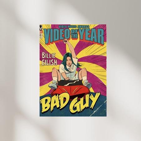 Poster Billie Eilish " Bad Guy "