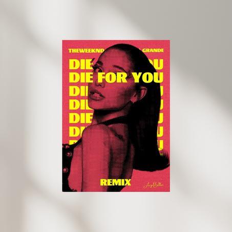 Poster The Weeknd ft Ariana Grande Edit