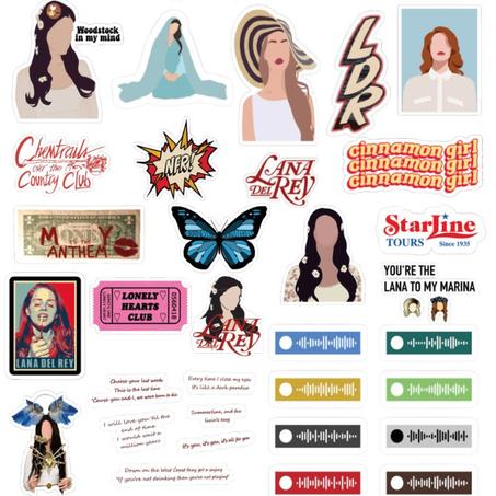 28 Stickers Lana Del rey Pack 2