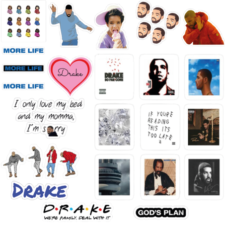 21 stickers Drake Pack 2