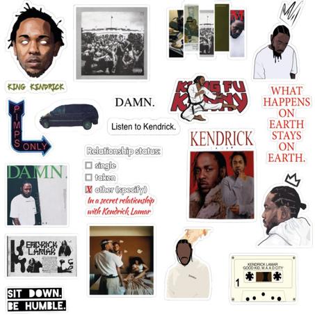 19 Stickers Kendrik Lamar Pack 1