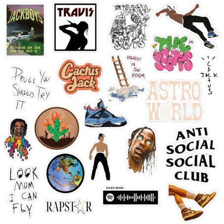 21 Stickers Travis Scoot Pack 2