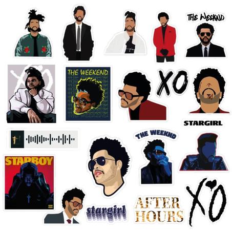 20 Stickers The weeknd Pack 1