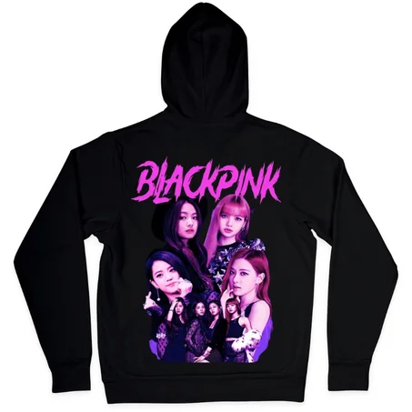 Hoodie Black Pink 1