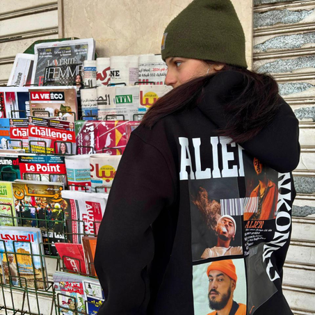 Hoodie "Inkonnu Alien Orange"