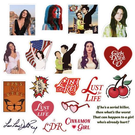 20 Stickers Lana Del rey Pack 1