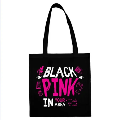 Tote Bags Black Pink 2