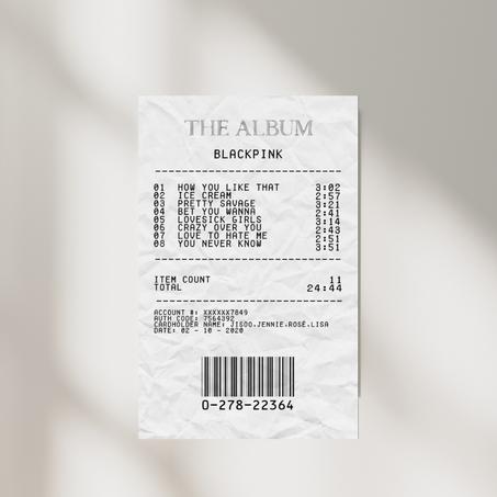 Poster The Album Black Pink " Receipt"