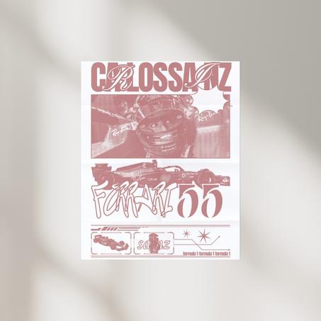 Poster Carlos Sainz " Ferrari 55"