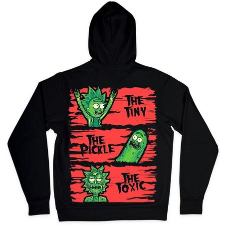 Hoodie Rick And Morty " The Tiny , The Pickle , The Toxic "