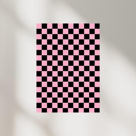 Pink And Black Squares
