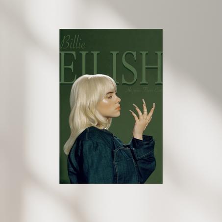Poster Billie Eilish "Happier Than Ever Green"