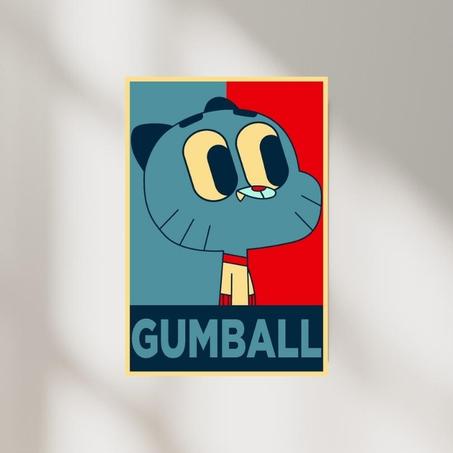Poster Gumball " Red and Blue Design"