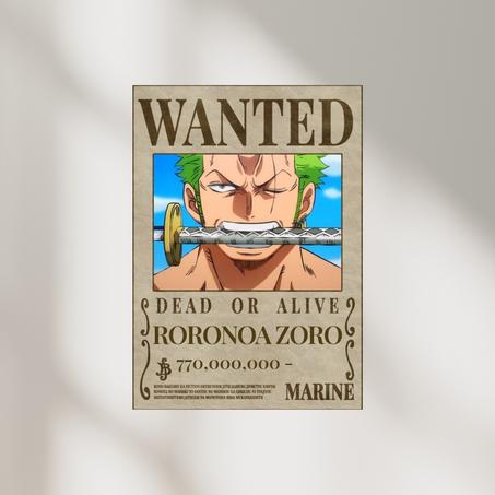 Poster Wanted " Zoro"