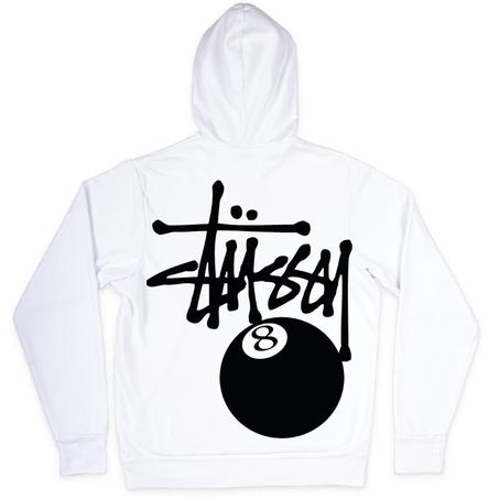 Hoodie "Stussy 8 Ball White "